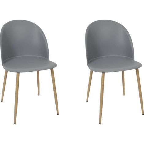 MADDY - Lot de 2 Chaises Scandinaves Grises (1/5)