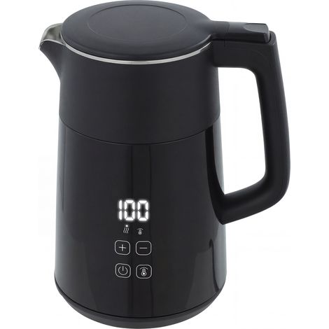 Elektrischer Wasserkocher (1,7 l), 2200 W Schnellheizleistung, LED-Anzeige, Warmhaltefunktion, Überhitzungsschutz, PTFE-frei