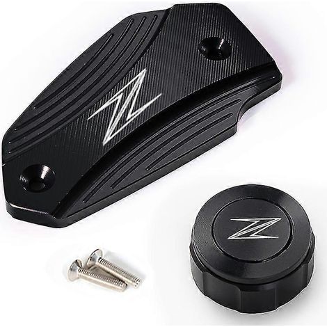 Accessoires de protection pour bouchons de liquide de frein avant et arrière et bouchon de réservoir d'essence pour motos Kawasaki Z 900, Z 800, Z 650, Z650, Z900 et Z800 (2013-2023) - Noir (1/5)