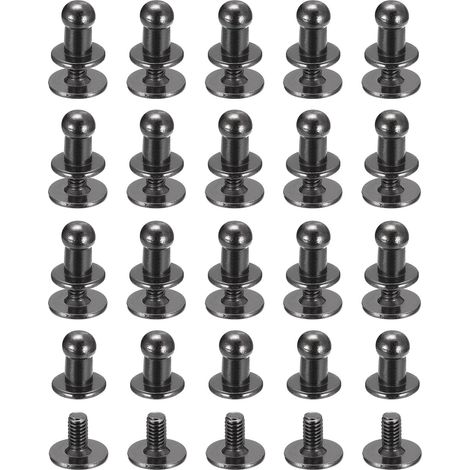 Lot de 50 4mm Clou à Tête Sphérique Noir Métallisé (1/5)
