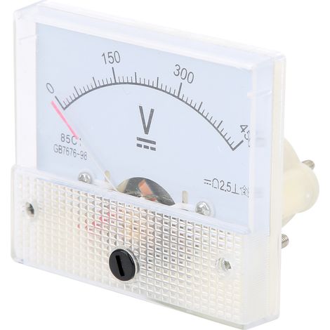 Voltmètre Analogique DC 0‑450V pour Circuit Électrique Précision ±2.5% (1/5)