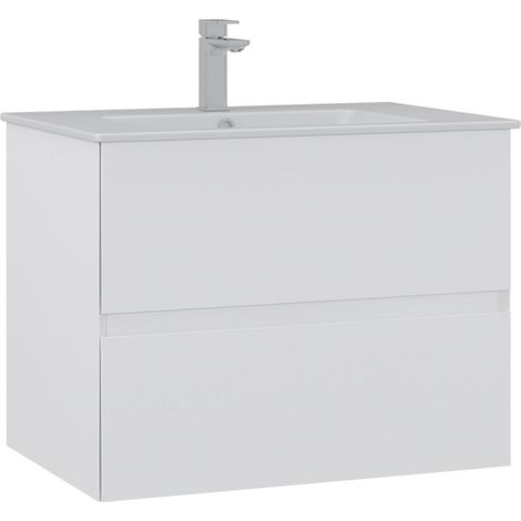 Meuble Vasque "Nest 71 v2" - 71 x 51 x 55 cm - Matte White (1/3)
