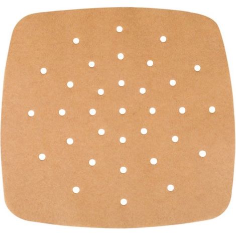 100 fogli di carta da forno migliorata per friggitrice ad aria, carta monouso per friggitrice ad aria, carta da forno quadrata perforata (1/5)