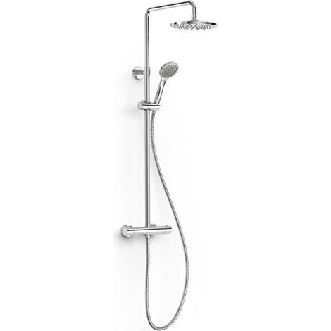 Conjunto de grifo termostático mural de 2 vías para ducha cromo - TRES