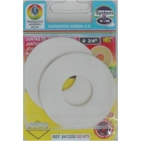 Junta Fontan Plana 3/4" Lavabo Goma S M 2 Pz