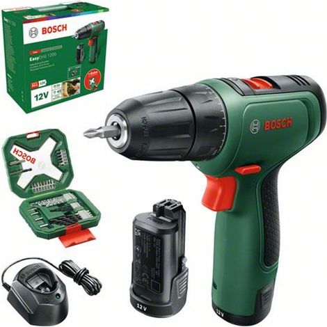 Bosch Akku-Zweigang-Bohrschrauber EasyDrill 1200, incl. 2x Akku PBA 1,5 Ah, Ladegerät, 34-tlg. Zubehörset, Tragekoffer (1/5)