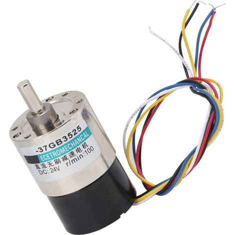 Moteur DC sans balais CW/CCW à réducteur grande torsion 24V pour micro machines XD-37GB3525, 100 tr/min (1/5)