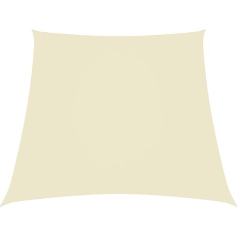 Sonnensegel Oxford-Gewebe Trapezförmig 2/4x3 m Cremeweiß vidaXL