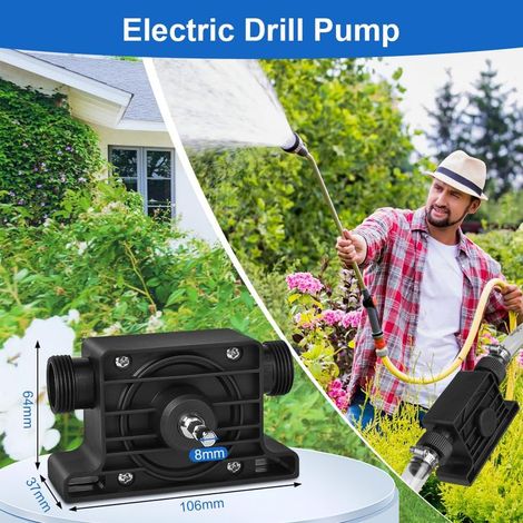 Mini-Elektrowasserpumpe für Akku-Bohrschrauber – Diesel- und Benzinpumpe mit Zubehör für schnelles Ölpumpen – Ideal für Haus, Garten, Schwimmbad und Springbrunnen (1/5)