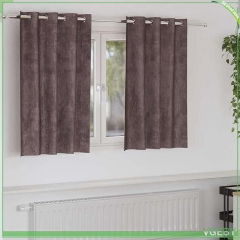 Rideaux en velours - FAFEISY - 4107658 - Occultant - Marron - 140 x 140 cm (1/5)