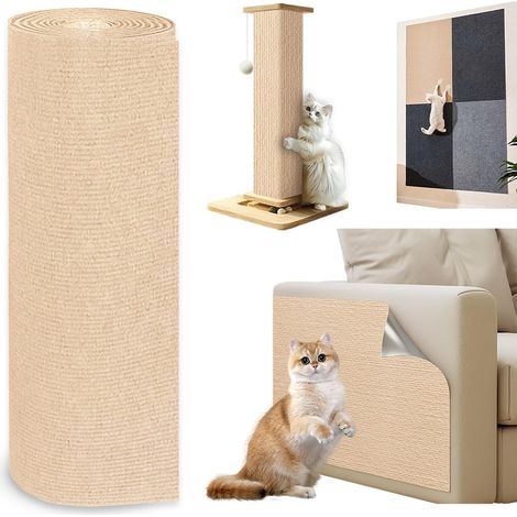 1 Tapis Griffoir Chat, Protection Canapé Anti Griffe, Matériau Non Tissé, Adhésif Fort, Pour Murs et Meubles (1/5)