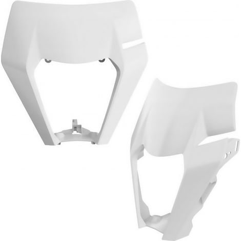Copertura faro anteriore Polisport per KTM EXC XC XCF 17 19, bianca, resistente.