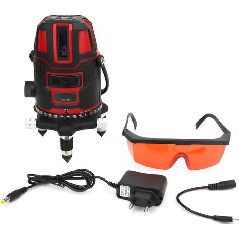 Niveau Laser 5 Lignes Infrarouge Autonivelant avec Prise EU 110-240V (1/5)