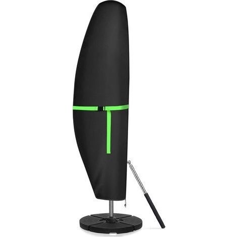 Housse de Protection pour Parasol avec Tige et Parasol déporté 2 à 4 m Grand Parasol Protection Contre Les intempéries, Les UV, Le Vent Outdoor pour Parasol déporté 280 x 30/81/46 cm (1/5)