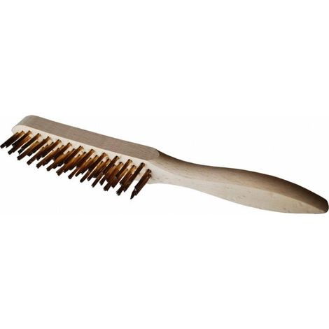 FPLUS cepillo alambre mango 5 hileras , Cepillos de mano con filamento de acero templado liso y reverso de madera.

Aplicaciones: Trabajos en superficies planas, para quitar el óxi