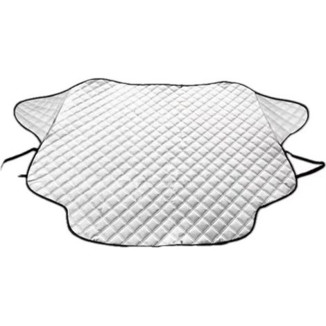 Frontscheibenabdeckung – 4-lagig verstärkt aus Aluminium und PEVA – Schutz vor UV-Strahlung, Hitze, Schnee und Eis – Universelle Passform 193 x 126 cm – 1 Stück (1/5)