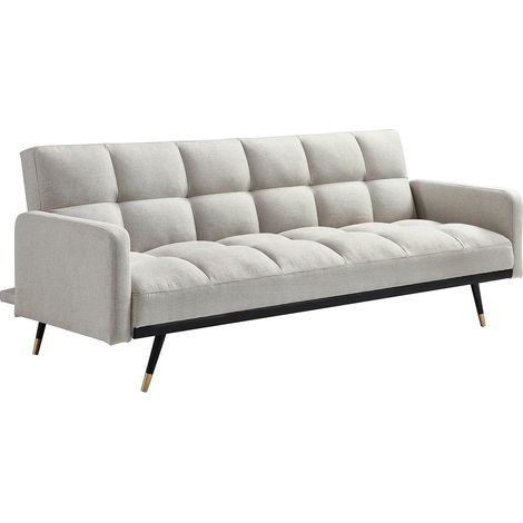 Divano letto 3 posti in Tessuto Beige - ROREMA (1/5)