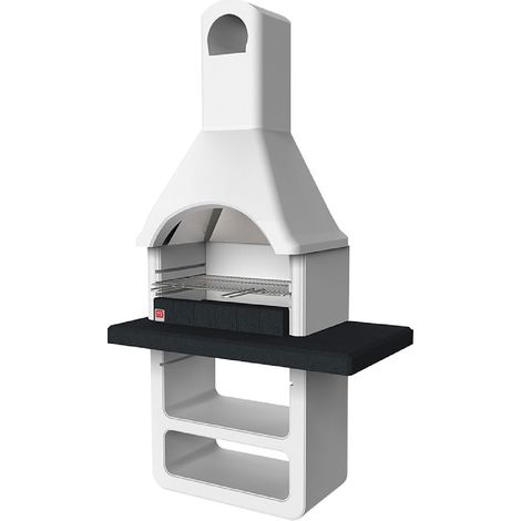 barbecue a legna o carbonella in cemento sarom fuoco "maribor" 114x64x212,5 cm