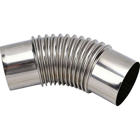 Coude de tuyau de poêle en acier inoxydable de 7,5 cm de diamètre, rallonge de conduit de cheminée pour poêle à bois de camping extérieur, angle de 45 degrés (1/5)