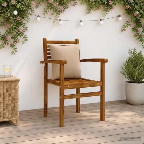 vidaXL Back Cushion PUTTEN 4 pcs 100% Polyester Sand 40 x 40 x 15 cm (1/5)