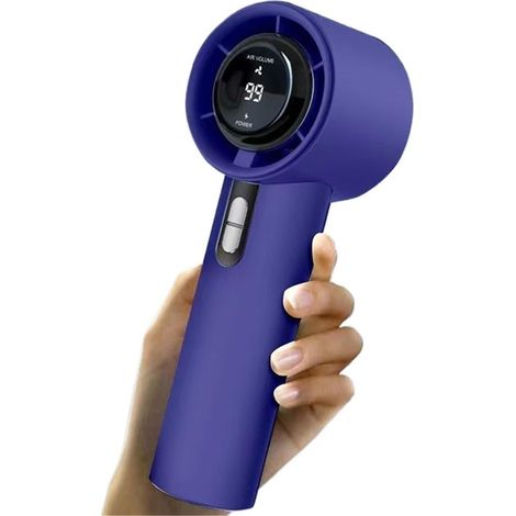 Ventilateur portable silencieux 100 vitesses USB rechargeable, mini ventilateur pour bureau maison et voyage,Bleu (1/5)