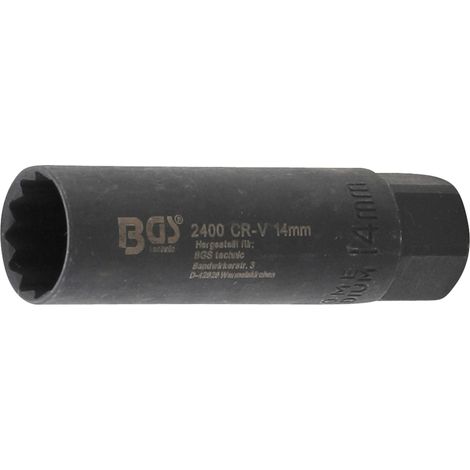 BGS Zündkerzen-Einsatz Sechskant Antrieb Innenvierkant 10 mm (3/8") SW 14 mm - 2400 (1/4)