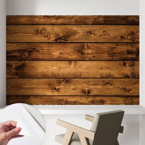 Papier peint autocollant adhésif avec imprimé installation simple qualité excellente sans désordre Planches de bois 104x70 cm (1/5)
