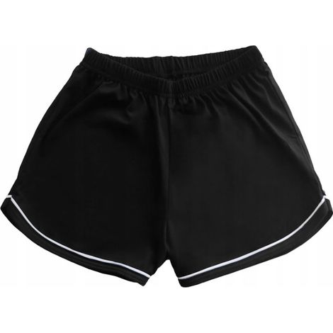Short de sport en coton noir pour fille. Short de sport 158, en coton noir pour fille.