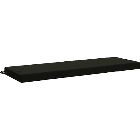 Cuscino per panchina SOEST 100% Poliestere Nero 140 x 50 x 8 cm vidaXL (1/5)
