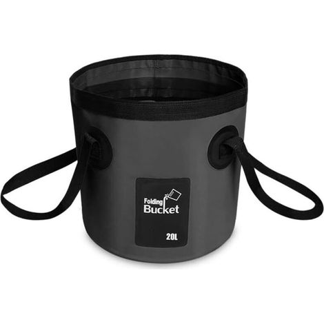 Seau Pliable 20 L Portable pour Voyage, Randonnée, Pêche, Bateau et Jardinage – Bassin de Lavage Léger et Compact