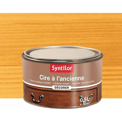 Cire à l'ancienne en pâte Syntilor chêne doré 0,5 L (1/2)