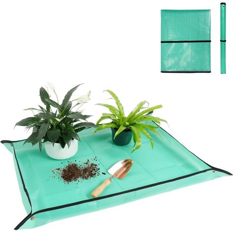 Bamworld Tapis de Rempotage 75x100 cm, Grand Tapis Imperméable pour Le Rempotage de Plantes d'Intérieur, Station de Travail Portable Facile à Nettoyer