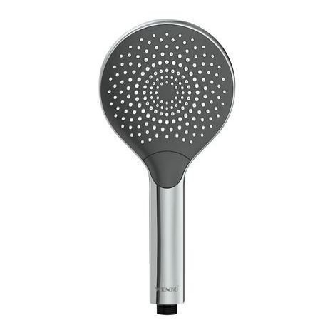 Pommeau de douche Watersaving WENKO, Pommeau de douche 3 jets, Jusqu'à 40% d'économie d'eau, Embout universel, plastique ABS, 12 cm, chromé - gris (1/5)
