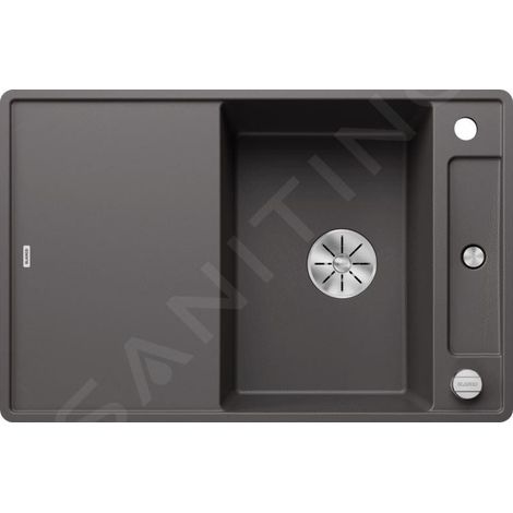 Evier Blanco Axia III 45S-F Silgranit avec planche en verre - GRIS ROCHER (1/4)