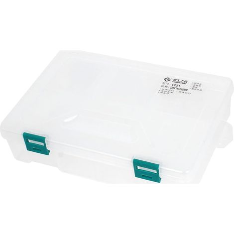 Kunststoff Zweischichten 8 Fächer Aufbewahrungsbox pour composants électroniques