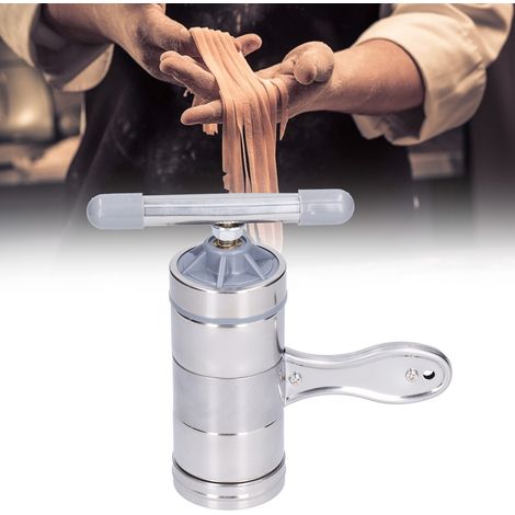 Machine à pâtes domestique avec 5 moules à pâtes, petite machine à pâtes manuelle pour la cuisine (1/5)