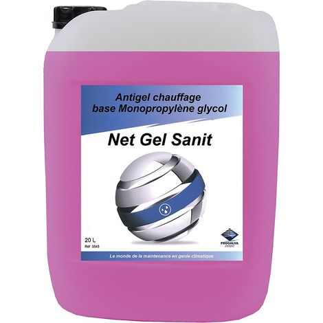 Progalva – Antigel 20L pour chauffage central – Protection contre le gel – Liquide rose – Densité 1,078 – pH 8,8