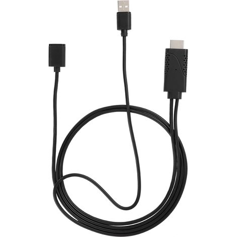 Adaptateur USB Femelle vers HDMI Mâle 2 en 1 1080P pour iPhone Android TV (1/5)