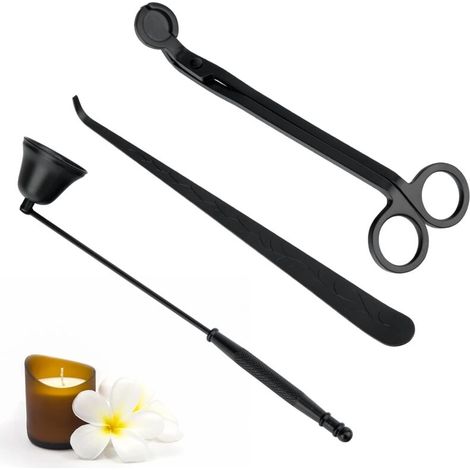 Candle Wick Trimmer, 3 in 1 Candle Accessory Set, Wick Dipper, Candle Snuffer