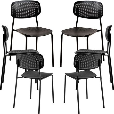 Packs Sillas Comedor - Pack 6 Sillas Piki - Negro (1/5)