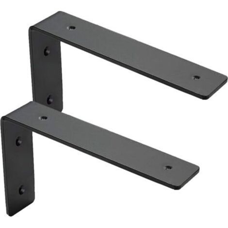 Lot de 2 Equerre Etagere Murale, Supports Pour étagères Lourdes Industrielles, Equerre Charge Lourde, Supports en L, 5 mm d'épaisseur avec Vis (15 cm X 15 cm) (1/4)
