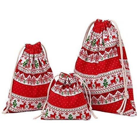Sac en toile à cordon 3pcs (cerf)