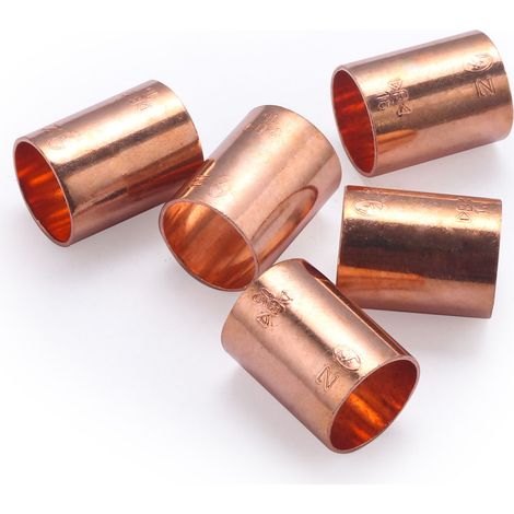 Manguito Doble Hembra Igual de Cobre a Soldar QUICK PLOMBERIE - Ø16 x5 unidades