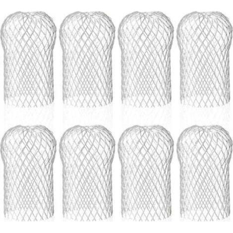 Pair Lot de 8 Crapaudine de Gouttière en Aluminium, Filtres de Gouttière Flexible et Durable pour Maison Avant-toit Tuyau de Descente contre les Feuilles TRIMEC