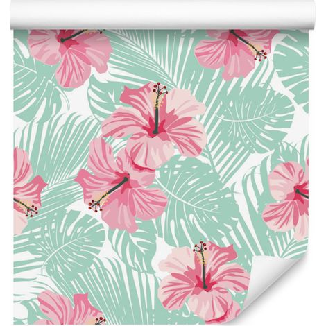 Precioso papel pintado con estampado para salón y dormitorio, 50x1000 cm. (1/5)