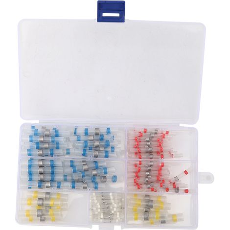 150 Manchons à souder étanches pour fils, gaine thermorétractable isolante, connecteur de câble étanche, kit de soudure 150 pièces (1/5)