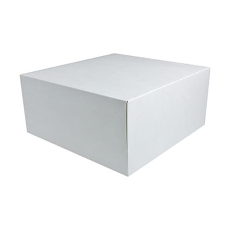 Caja para tartas blanca de 28x28x13 cm sin ventana.