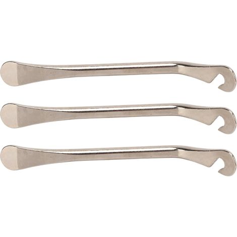 Levier de pneu de vélo en métal léger, 12 cm, outil en fer argenté pour réparation facile de roues et de pneus (argenté) (1/5)