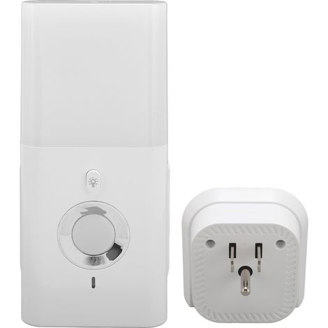Veilleuse LED Prise Murale Capteur Crépusculaire Lumière Blanche 4200K-7600K Veilleuse Rechargeable avec Mode Lampe de Poche (1/5)
