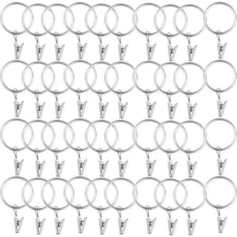 (Cuivre)Pince pour Rideaux 40 Pièces,Pince à Rideaux,Attache Rideau Pince,Pince a Rideaux,Anneaux pour Rideaux,Métal antirouille Acier (1/5)